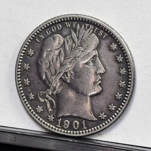 1901-O Barber Quarter Dollar - XF Details, Cleaned  (#58779-L) - Picture 1 of 8