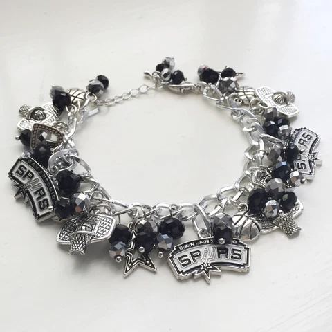 San Antonio Spurs Jewelry - Chunky Charm Bracelet Cover
