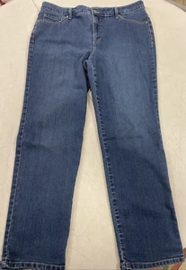Gloria Vanderbilt All-Around Slimming Effect Womens Blue Jeans Size 16W - Picture 1 of 13