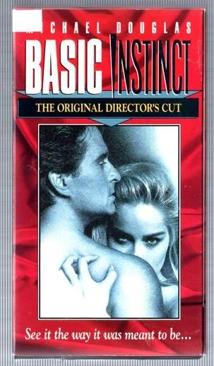 BASIC INSTINCT - MICHAEL DOUGLAS & SHARON STONE ORIGINAL DIRECTORS CUT VHS TAPE - Image 1 of 1