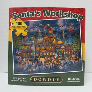 Santa's Workshop Puzzle Dowdle Folk Art - 100 Pieces - Complete - Bild 1 von 4