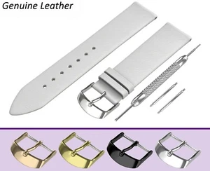 For GUESS White Genuine Leather Watch Strap Band for Buckle Clasp 12-24mm - Picture 1 of 12