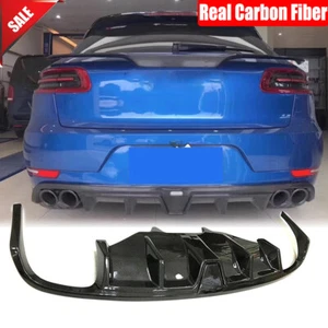 For Porsche Macan SUV 2014-2020 Real Carbon Rear Bumper Diffuser Lip Body Kit - Bild 1 von 12