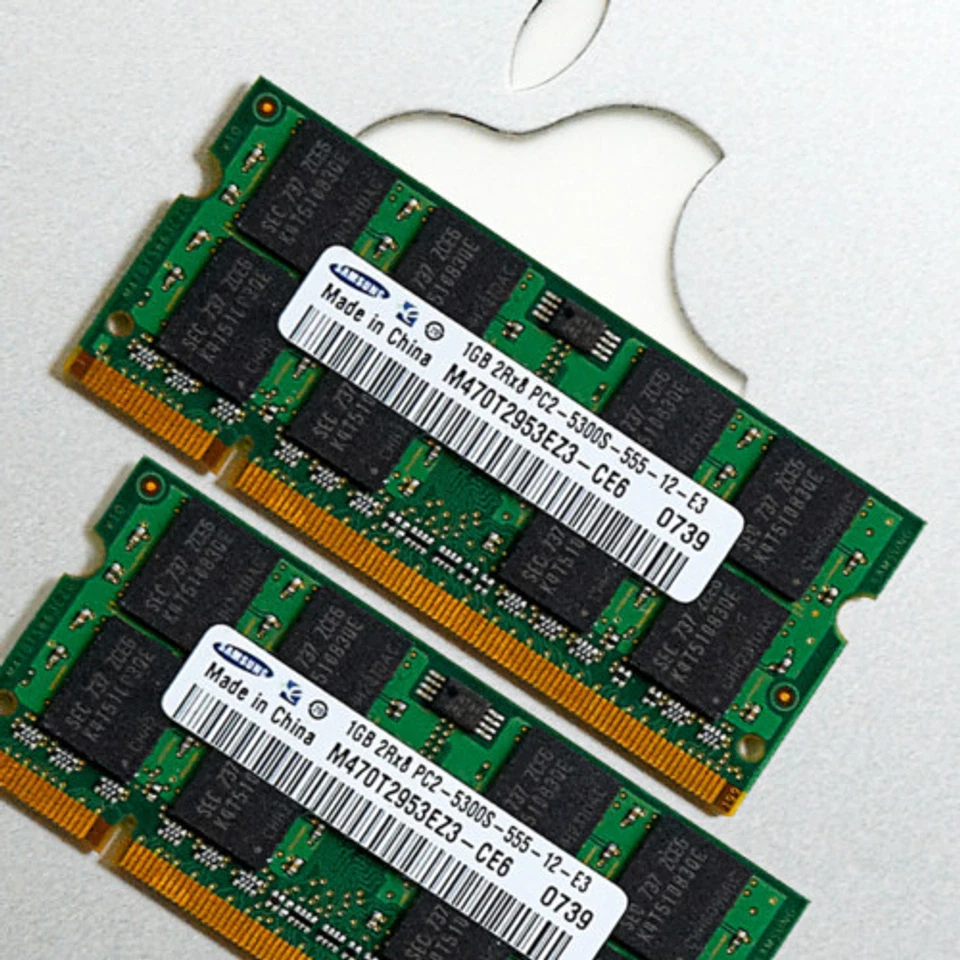 2x1GB Ram APPLE Mac MacBook/Pro/mini DDR2 667MHz PC2-5300 SODIMM 200PIN 2GB - Image 1 of 1