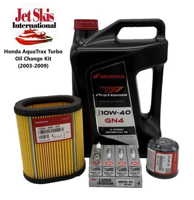 Nuevo kit de cambio de aceite turbo OEM Honda Aquatrax R-12X F-12X F-15X con bujías Foto 1 de 4