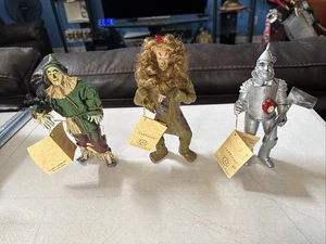 The Wizard of Oz Kurt S. Adler Fabriche 8” Figures Lot: Scarecrow, Lion, Tinman - Picture 1 of 9