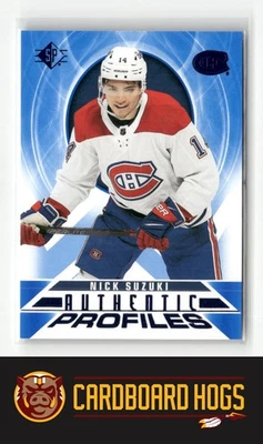 2020-21 SP #AP-10 Nick Suzuki Montreal Canadiens Authentic Profiles Blue - Image 1 of 2