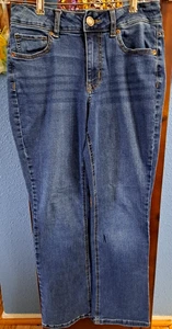 M Jeans Maurices Damen 6 kurze High-Rise Curvy Denim blau Jeans Boot Cut - Bild 1 von 9