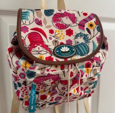 Mini Mochila Cartera Lily Bloom Gatito Gatos y Estampado Floral 8.5 X 9.5 X 4.5 Foto 1 de 4