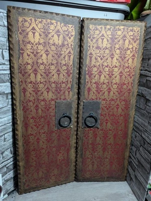 Conjunto de paneles de puerta rojos Uttermost 37"x13" colección Billy Moon arte de pared decoración 35002 Foto 1 de 4