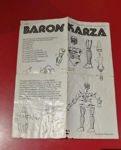 Vintage 1977 Mego Micronauts Baron Karza Instruction booklet - Picture 1 of 2