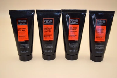 4 Jabón Corporal Hacha Cool Charge Tamaño de Prueba 1oz Helado Como Nuevo y Jengibre Edición Limitada Foto 1 de 3