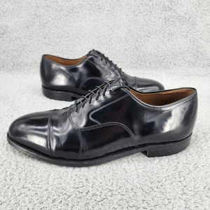 Johnston Murphy Mens Oxfords Sz  9 D/B Black Leather Classic Cap Toe Dress Shoes - Picture 1 of 15