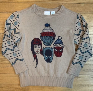 Walt Disney 100 Marvel Holiday Christmas Sweater Hulk Spider-Man Size XS TP - Picture 1 of 6