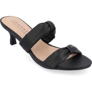 Journee Collection Womens DYLLAN Black Heels Shoes 8.5 Medium (B,M) BHFO 4713 - Picture 1 of 1