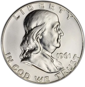 Franklin Half Dollar 1961 Proof PCGS PR 65 90% Silver Uncirculated 50c Coin - Picture 1 of 18