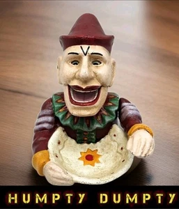 Vintage Cast Iron Jolly Jester Clown Mechanical Nutcracker Coin Bank - Picture 1 of 11