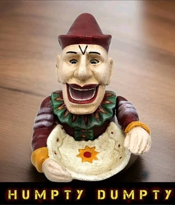 Vintage Cast Iron Jolly Jester Clown Mechanical Nutcracker Coin Bank - Image 1 of 4