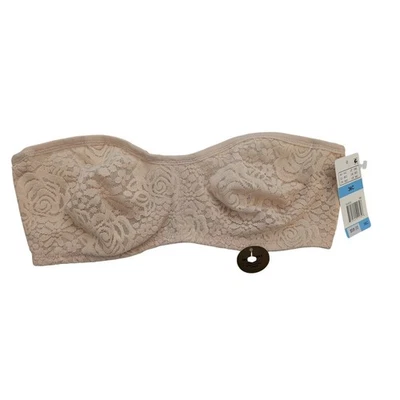 Wacoal 854205 Halo Lace Strapless Underwire Bra 32C Beige NWT $58 - No Straps - Image 1 of 4