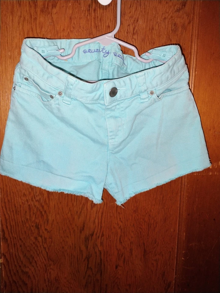 Shorts jeans azul claro feminino, tamanho 10 Youth Seventy Seven Brand - Imagem 1 de 2