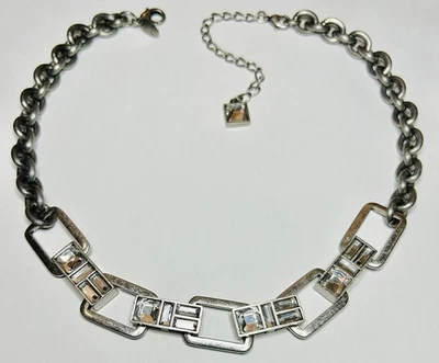 Collar distintivo colgante de cristal transparente familia Lia Sophia Kiam Foto 1 de 4