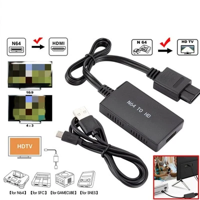 For Super NES/SNES N64 To HDMI Adapter Converter HD Cable - Image 1 of 4