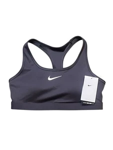 Sujetador deportivo Nike Swoosh soporte medio acolchado espalda deportiva para mujer medio ceniza - Imagen 1 de 8