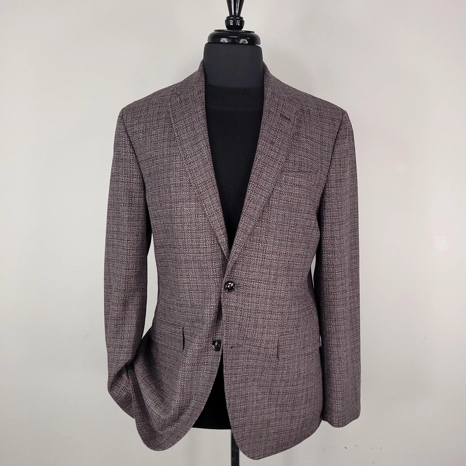 Blazer Ted Baker Para Hombres 40R Gris Mezcla de Lana Resistencia Konan Abrigo Deportivo 2 Botones Foto 1 de 4
