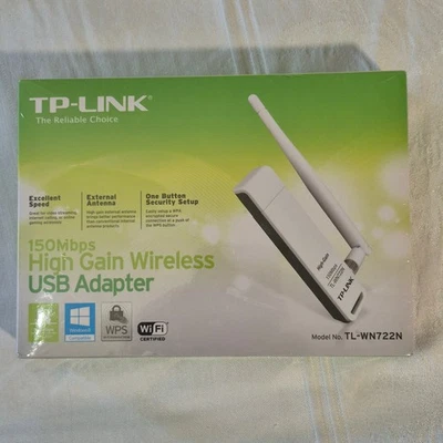 NEW TP-LINK 150Mbps HIGH GAIN WIRELESS USB ADAPTER MODEL TL-WN772N - Image 1 of 4