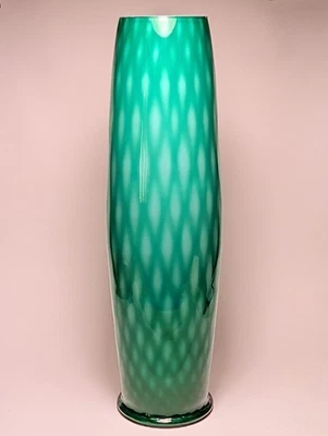 Vintage Empoli Cristalleria Artistico Toscana Blue Glass Italian Cased Vase - image 1 of 4