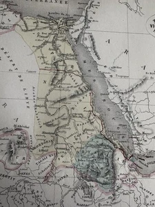 East Africa Abyssinia Nile Egypt 1865 Erhard engraved hand color map - Picture 1 of 4