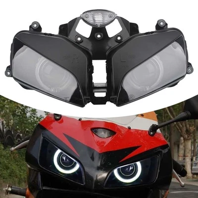 Conjunto de faros proyectores HID ojo de halo diablo rojo para Honda CBR600RR 2003-2006 Foto 1 de 4
