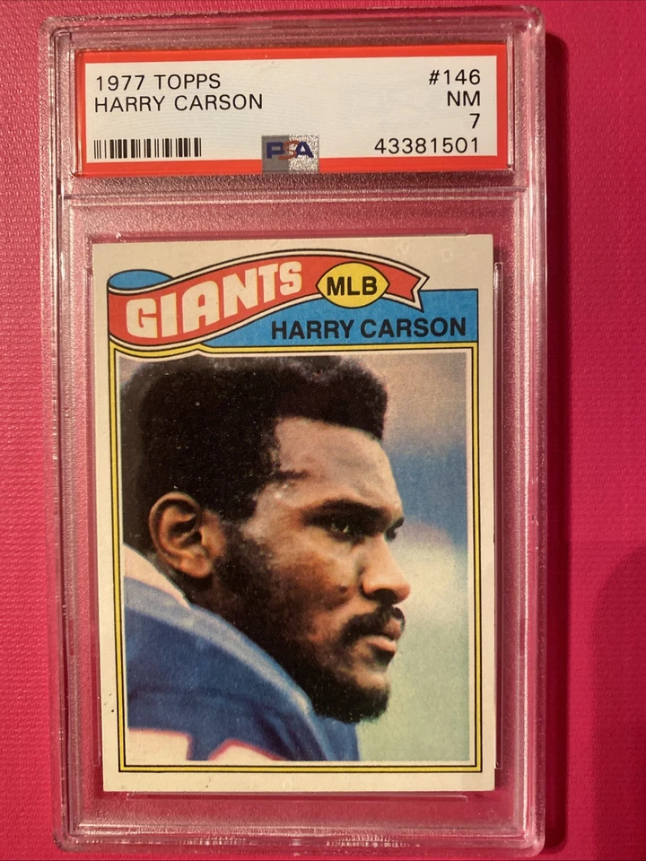 1977 Topps Harry Carson Rookie PSA 7 #146 - Image 1 of 2