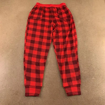 Victoria Secret's PINK Women's Lounge Pants Red Black Tartan Joggers Pajamas NWT - Image 1 of 3