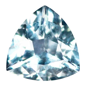 0.88Ct IF Beautiful Perfect Trillion 6.3mm 100% Natural Aqua Blue Brazil Apatite - Foto 1 di 5