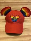 Nwt Disney Parks Pride Mickey Baseball Hat Cap Rainbow Ears Wdw Adult Lgbtq