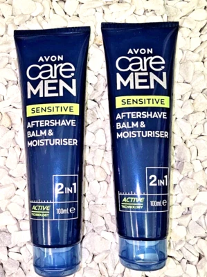 Avon Care 2x100 ml Men 2in1 Aftershave Balsam Feuchtigkeitspflege Aloe Beauty