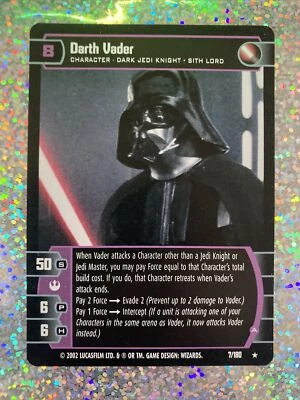 Star Wars TCG Darth Vader (A) 7/180 2002 UNPLAYED MINT - Image 1 of 4