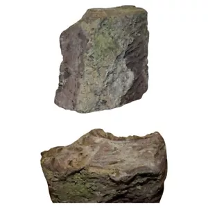 ORANELY SULPTED ANTIQUE LIBRARY BOOK CARVED FROM ROCK OF A VERY RUSTIC PART SET - Picture 1 of 15