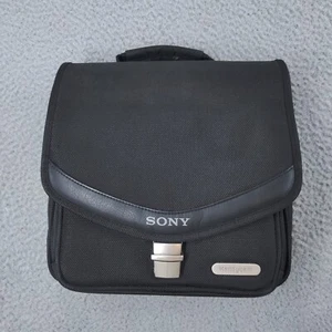 SONY LCS-VA40 HANDYCAM DELUXE SOFT CARRYING CASE 11" L X 8" H X 5" W WITH STRAP - Picture 1 of 21