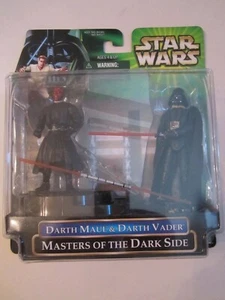 2000 HASBRO STAR WARS POWER OF THE JEDI DARTH MAUI & DARTH VADER FIGURES - Picture 1 of 4