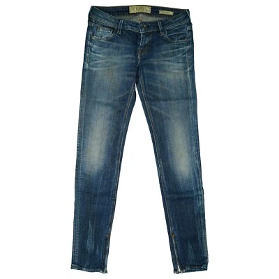 Pantalones de mezclilla GUESS Beverly ajustados para damas 7/8 elásticos bajos ajustados cremallera 32 XXS W25 Foto 1 de 4