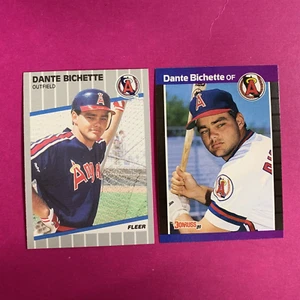 ๐ถ 1989 Fleer Dante Bichette #468 & 1989 Donruss #634 RC's California Angels - Picture 1 of 2