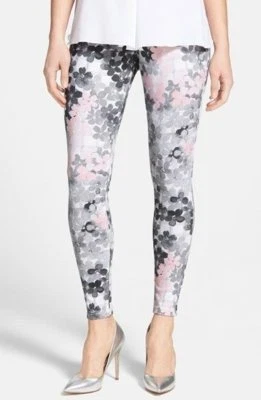 Calça jeans skimmer comprimento total feminina HUE super suave chiclete tamanho pequeno nova com etiquetas - Imagem 1 de 2