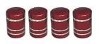 suits PORSCHE Metallic RED Metal Steel Dust Valve Wheel Tyre Caps (DC3)