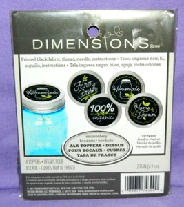 New Dimensions Garden Market Mason Jar Toppers Stickset Homemade Organic - Bild 1 von 2