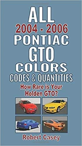 LIBRO HOLDEN CAR, PONTIAC GTO 2004-2006 CÓDIGOS Y CANTIDADES, MOTOR RACING SUPERC Foto 1 de 1