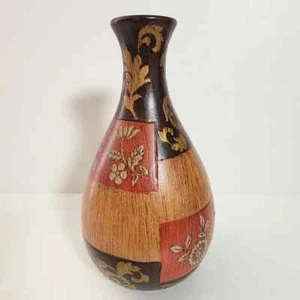 Heritage Mint Arizona Holzoptik Vase Floral, Erdfarben - Bild 1 von 5