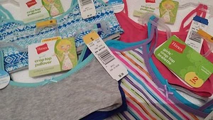 2 Pack of Hanes Girls Teen Crop Top Bralette Pullover Choose Size Color - Picture 1 of 9