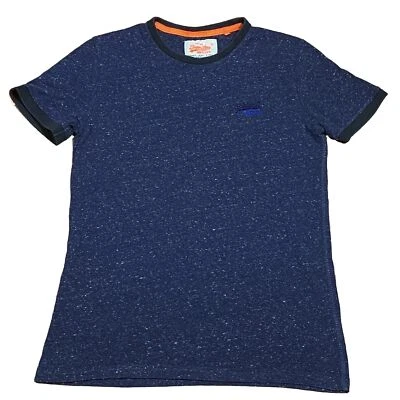 Superdry Camiseta Ol Cali Ringer Talla Mediana Para Hombre Ajustada En Azul Cuello Redondo Foto 1 de 4